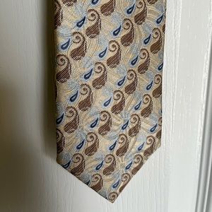 Blue/Beige Silk Zegna Tie